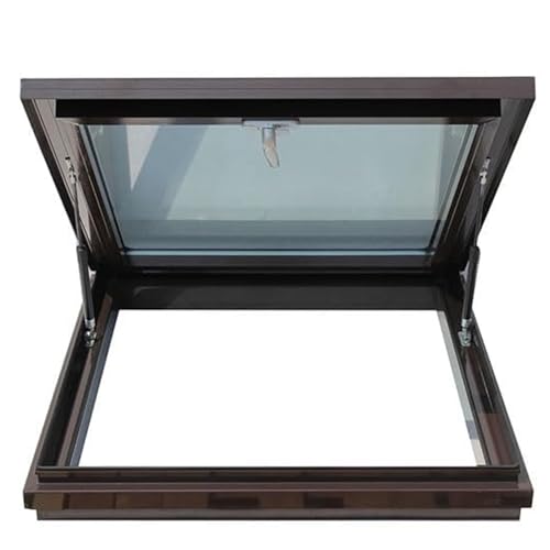 ZGLINMZ Manual Venting Skylight for Roof - Double-Layer Tempered Glass