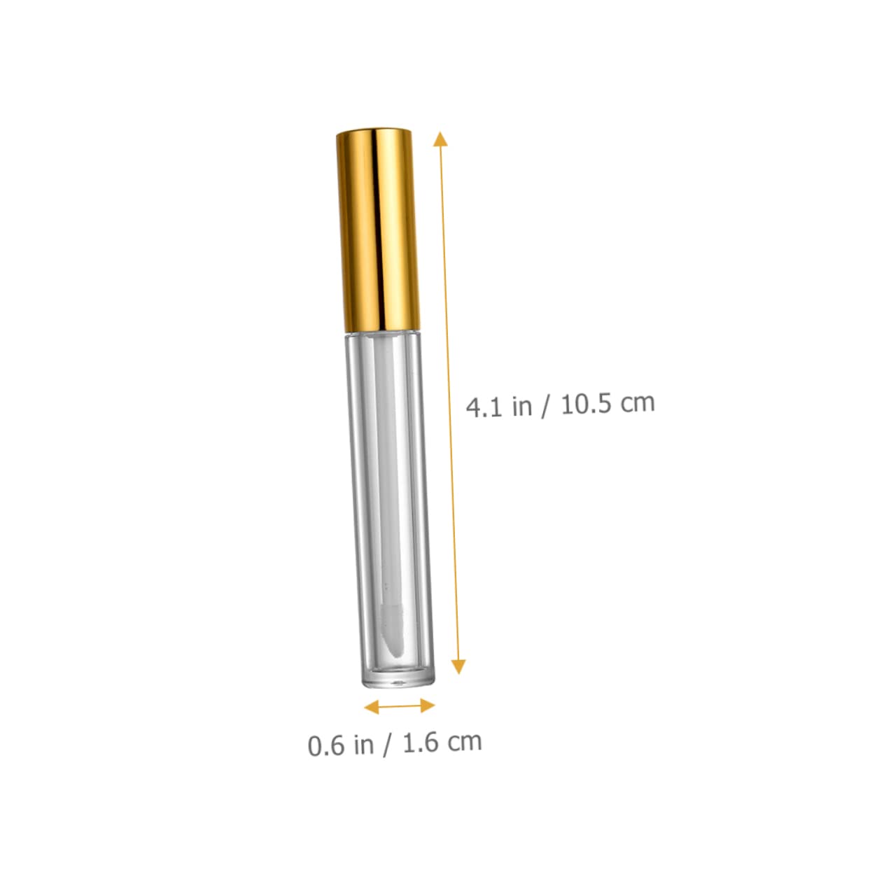 Tubo Lucidalabbra Vuoto 10ml in Plastico Coperchio Oro | 40 Pezzi, per Makeup e Lip Gloss, Formato Leggero e Facile da Trasportare