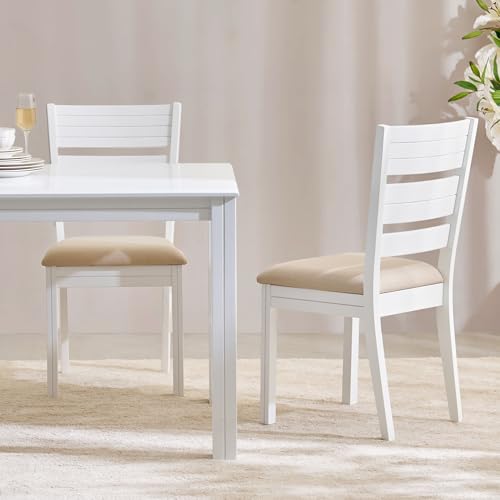 Image of Home Centre Montoya Set of 2 Fabric Dining Chairs - White