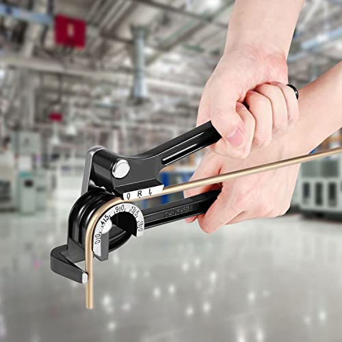 Flexzion Tube Bender Tool - Manual OD Tubing Bending 3 Size 1/4" 5/16" 3/8" 180 Degree Lever Type Heavy Duty Bend Copper Brass Aluminum & Soft Metal for HVAC Water Gas Pipe Automotive Plumbing (Black) - Image 9
