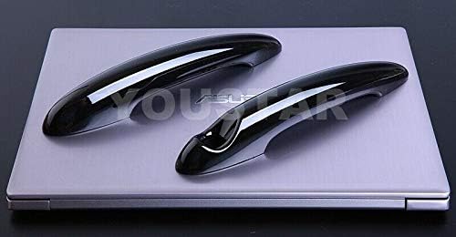 UNICUS Direct Fit Petrol Gas Cap & Door Handle Covers w/o Comfort Access (No Push Button) Compatible with MINI Cooper S R56 06-13 (GLOSS BLACK)