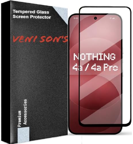 Image of VENI SON'S Scratch And Tear Resistant, Crystal Clear Edge to Edge Tempered Glass Screen Protector Guard Compatible With Nothing Phone 4A / Pro