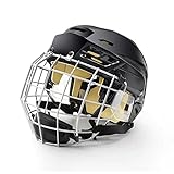 Abovehill Eishockey Helm Rugby Roller Skating-Ausrüstung Anti-Fall-Kappe Professionelle Eishockey-Torhüter-Cap. Kappe,Xl/60to64