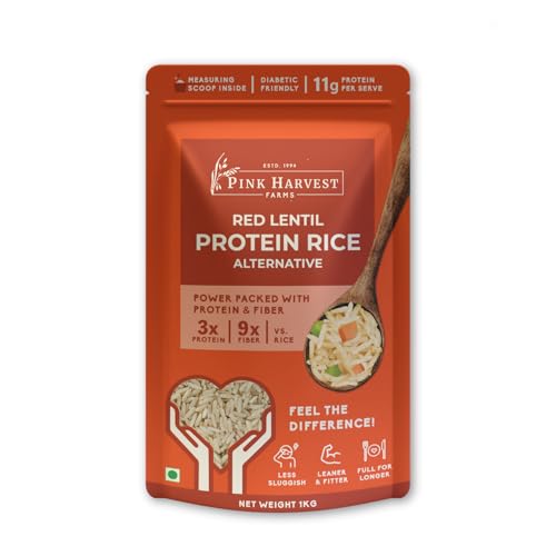 Image of Pink Harvest Farms Red Lentil High Protein Rice| Vegan |Low GI | Diabetic Friendly - 1 Kg