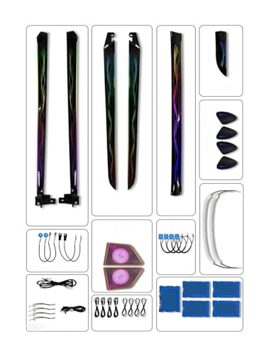 XCZPRKMXY Led Active Ambient Lamp Compatible with Lexus RX RX300 2016-2021 ES 2018-2022 3D Flash Glow Inter Car Ambient Light Decorate Lighting Starry(for ES 18-22)