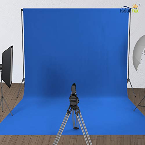 ISSUNTEX Fondo de Muselina 10X20 ft Azul miniatura 2