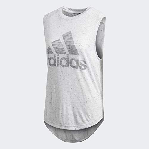 adidas Winner Muscle Tank Top White/MGH Solid Grey MD