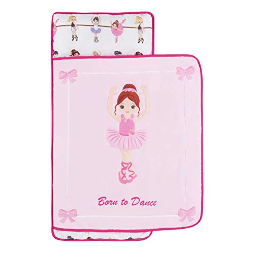 Everyday Kids Toddler Nap Mat With Removable Pillow -Born To Dance Ballerina- Carry Handle With Straps Closure, Rollup Design, Soft Microfiber For Preschool, Daycare, Sleeping Bag - Ages 2-6 Years #TOP25