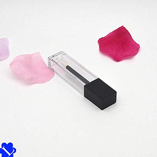 6Pcs 7ml Square Lip Gloss Tube Containers with Rubber Stopper and Wand Applicator Empty Refillable Clear Plastic Lipstick Tube Lip Balm Bottles Vials DIY Container Jar for Lipstick Samples Lip Oil - Image 4