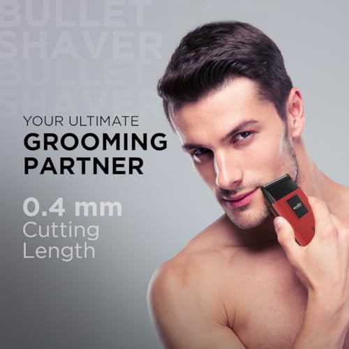 Image of Ikonic Professional Electric Shaver, Ultra Thin, Cordless, Rechargeable Men's Travel Razor for Face Care, Beard for Salon Professionals, Barbers and Salon-Like Shave at Home - RED