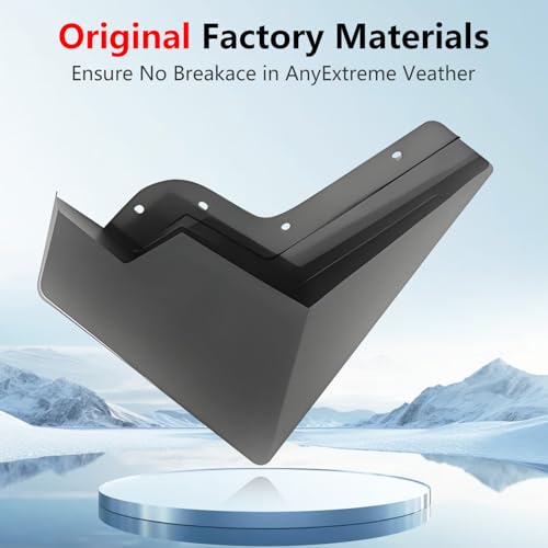Image of Mud Flaps for 2025 Tesla Cybertruck Accessories- No Drilling Required, All-Weather Mud Guards Body Kits, Black, Set of 4 (for Cybertruck 2024-2025)