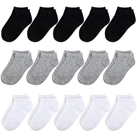BOOPH Kids Socks for Boys Girls Low Cut Athletic Ankle Socks 6-8 Years Multi01 Cover