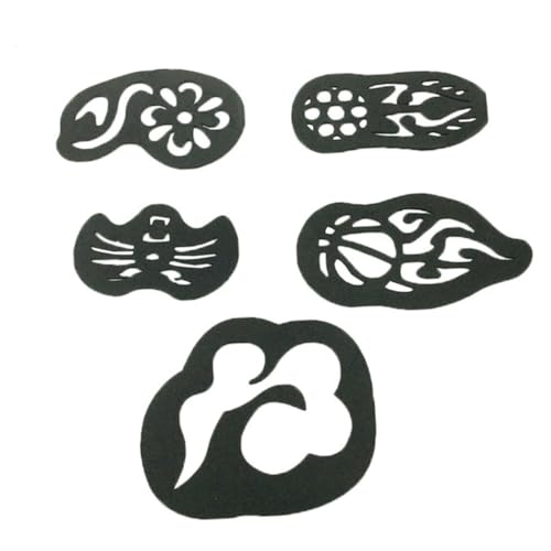 Baluue Hair Tattoos Kit 25pcs Creative Hair Stencils Temporary Hair Tattoos Safe for Skin for Events