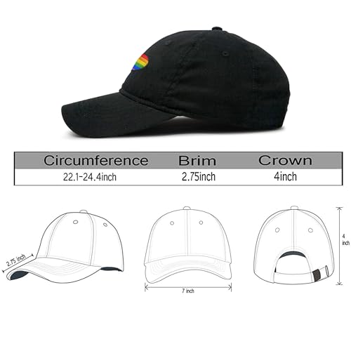Image of Embroidered Pride Hat LGBT Cap Low Profile Distressed Dad Hat