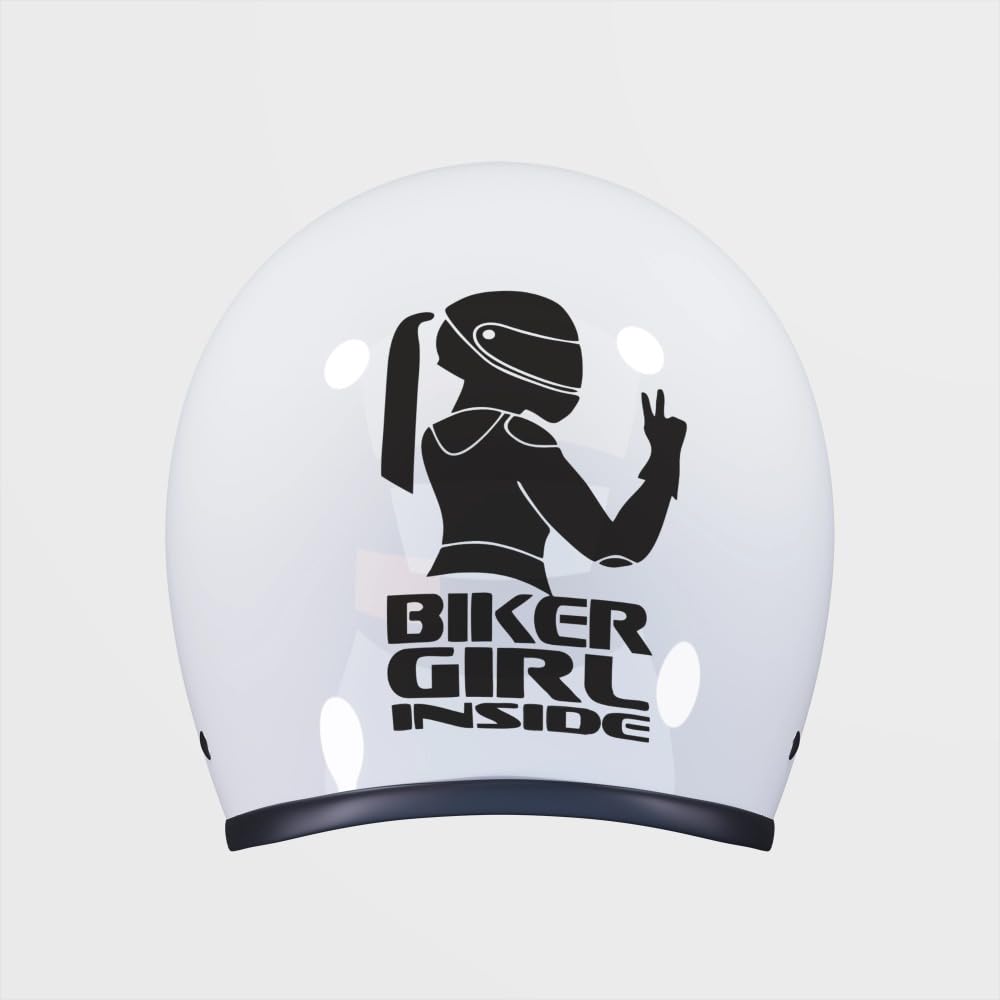 Adesivo Biker Girl Inside - Nero Per Casco E Moto - Foto 4