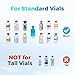 ProCase 10 Slots Insulin Vial Cooler Travel Case with Ice Brick, Hard Peptide Storage Carrying Holder for Short Standard 10ml U-100 Vials Bottles, Diabetic Supplies Kits Cooling Organizer Container
