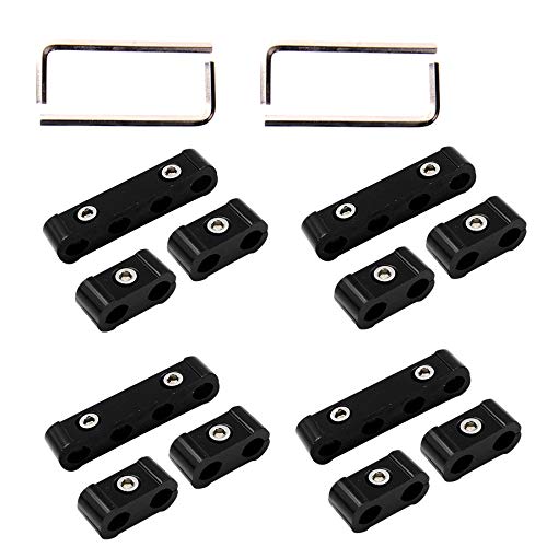 WISAUTO 12pc Engine Spark Plug Wire Separator Divider Suit for 8mm 9mm 10mm Black Color