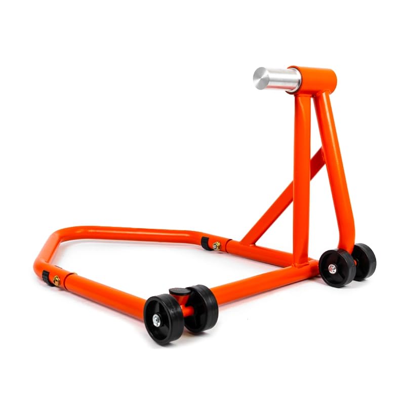 Béquille d'atelier Arriere monobras pour Levage Moto Triumph Tiger Sport Sprint Dayton 955 T595 Speed Triple 97-20/ KTM 1290 SP GT/R 14-23 en axe 27.5mm - Orange