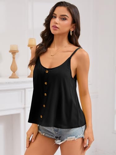 Women's Loose Flowy Camisole Top Summer Spaghetti Strap Tank Shirt Blouse for Casual Vacation Outdoor4