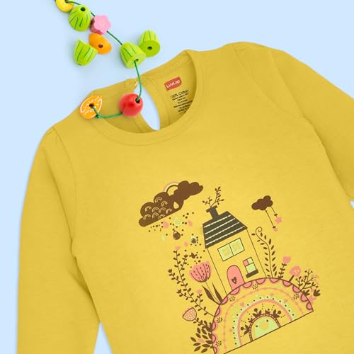 Image of LuvLap Baby Girls 100% Cotton Full Sleeve Top & Pyjama Sets, Pack Of 02