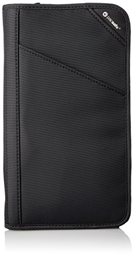 PacSafe Rfidsafe V200 Anti-theft Blocking Travel Organizer Passport Wallet, Black