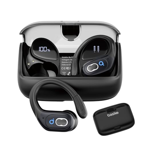 Basike Fone de Ouvido Sem Fio Esportivo BLuetooth 5.3 TWS，Tela LE...