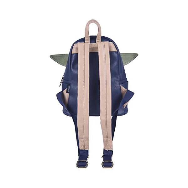 Cerdá - Baby Yoda 3D-Rucksack, offizielles Star Wars-Lizenzprodukt, Kunstleder, mehrfarbig, groß – Bild 3