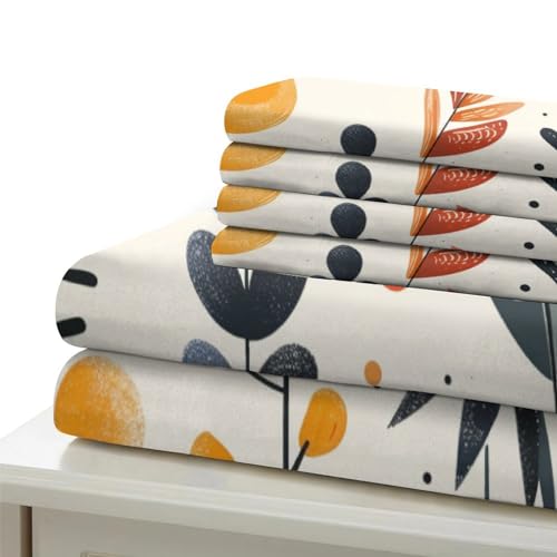 Housse de couette fleurs 3D infroissable literie microfibre douce - 6