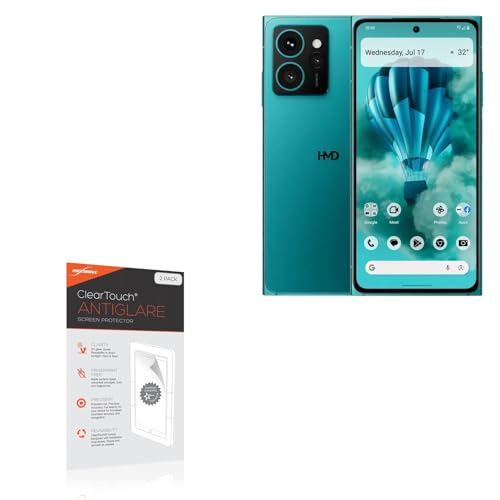 BoxWave Screen Protector Compatible with HMD Skyline 256GB - ClearTouch Anti-Glare (2-Pack), Anti-Fingerprint Matte Film Skin