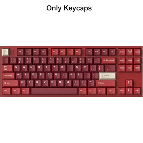 Image of Fogruaden PBT Keycaps Set, Cherry Profile Custom Red Keycap for Mechanical Keyboard