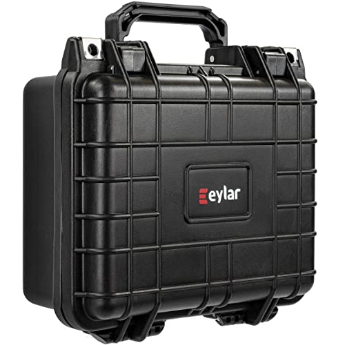 Eylar Small 10.62" Hard Gun Case Waterproof With Foam Tsa Standards (Black) #TOP2