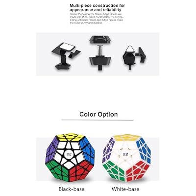 Megaminx Speed Cube, 3x3x3 Pentagonal Speed Cube Dodecahedron Magic Cube Puzzle Black