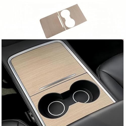 Frani Wood Center Console Wrap for Tesla Model 3/Y 2021-2025