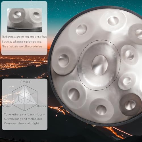 Steel Drum Handpan 22 pulgadas 9 tonos Azul miniatura 7