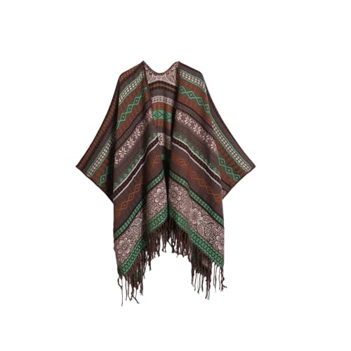 Capa coat premium de invierno chal de punto elegante con caída fluida 5
