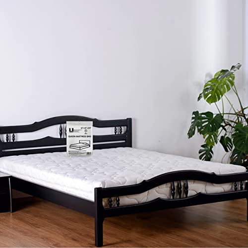 Uboxes Queen Mattress Clear Plastic Poly Covers, 61 X 15 X 104 Inch, Heavy Duty 2 Mil, 1 Pack #TOP3