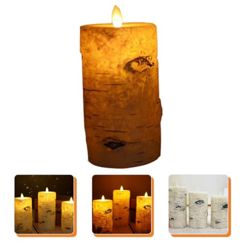 Velas LED de abedul de parafina premium con componentes de alta durabilidad 7