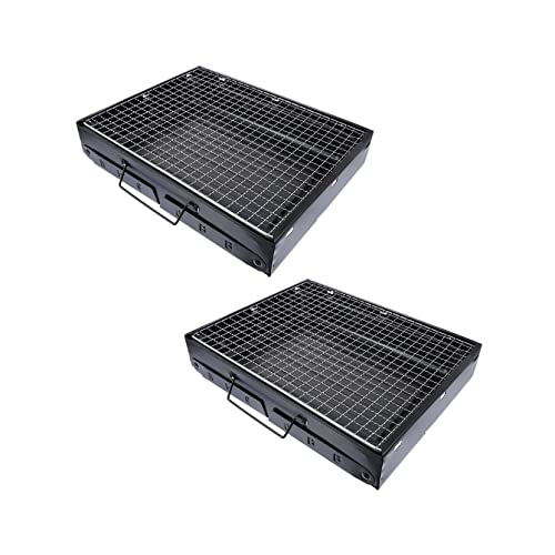 CIMAXIC 2Piezas Barbacoa Portátil De Camping Para Exterior Para Picnic y Jardín y Ligero Para Aire