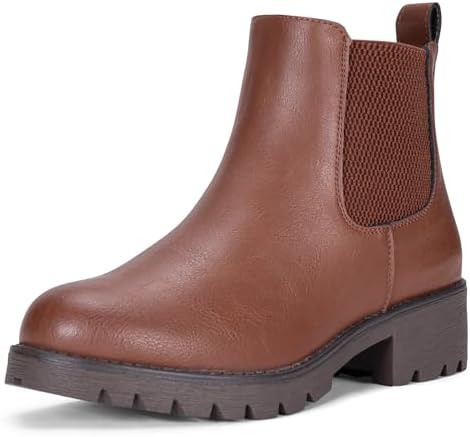Vepose Women's 9607 Chelsea Ankle Boots Pull-On Booties for Women
