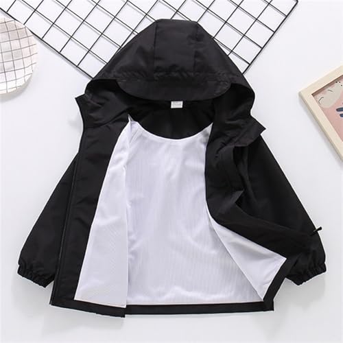 Kids Girls Windbreaker Jacket Solid Color Hooded Coat Teen Fall Winter Long Sleeve Hooded Jacket for Boys2