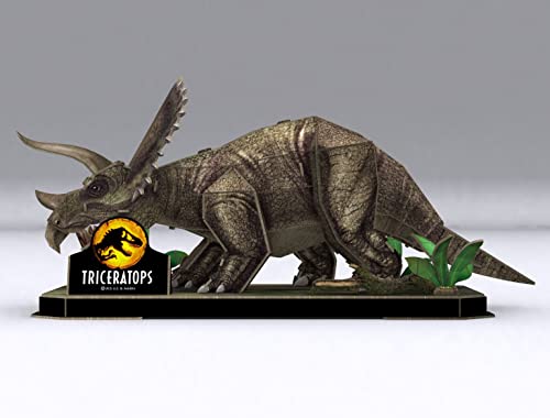 Revell Triceratops 3D Puzzle | Jurassic World Dominion | Detailliertes Dinosaurier Modell mit Dioramaplatte | Ideal f&uuml;r Sammler und Kinder ab 10 Jahren | Kreatives Bausatz Geschenk | 44 Teile