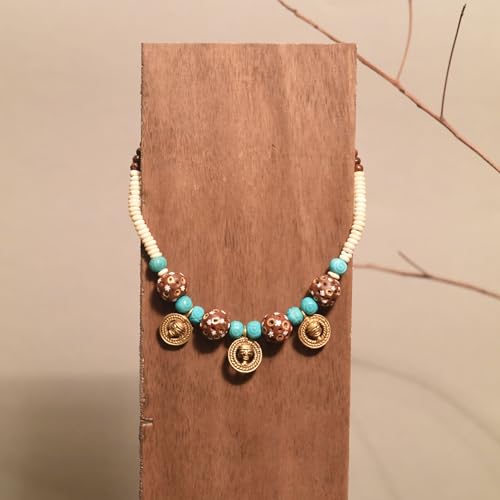 Image of AAKRITI ART CREATIONS Handcrafted Ethnic & Tribal Necklace Collection | Dhokra, Boho, Talisman & Statement Designs | Artisan Collar, Pendant & Lariat Jewelry for Women