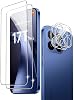 Protector de pantalla para Xiaomi 17T Pro con protector de lente de cámara, vidrio templado de dureza 9H anti-rayaduras, compatible con funda, anti-huellas, anti-rayaduras (2+2 PACK) 2