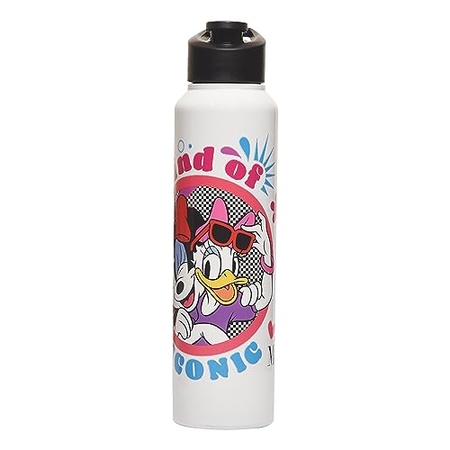 Image of Gluman Steel Water Bottle for Kids | Disney Unica 1000 ml Single Walled Water Bottle | School Water Bottle for Girls | Leak Proof| Wide Mouth Water Bottle | Leakproof (Minnie)