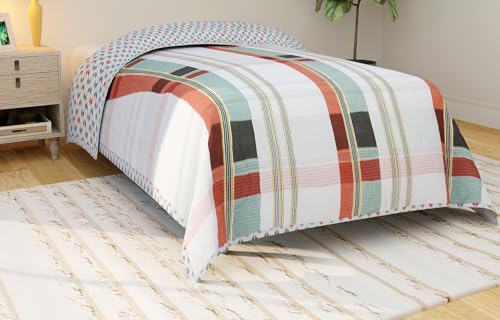 Image of Akshya Reversible AC Comforter Single Bed Blanket for Summer /mild Winter