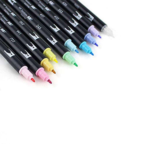 Image of Tombow TOM56185 Dual Brush Art Pen 10-piece Set - Bright Colors