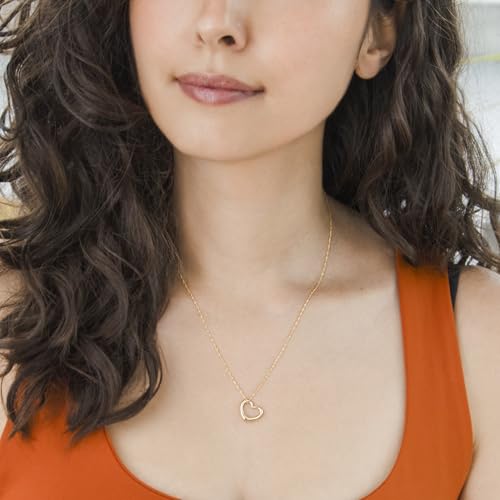 Collar de Oro Amarillo 9 Quilates con Corazón 41 cm