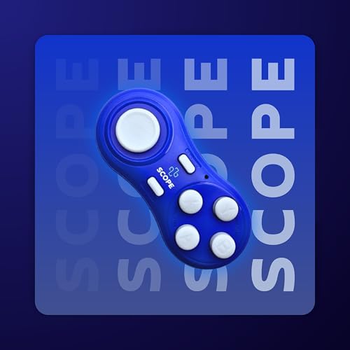 Image of Scope Remote- Remote for Anki. Customizable with Anki Add-on, Compatible with Windows, Mac, iOS, iPad, and Android. Quizlet Compatible, Anki Controller. Sapphire Blue, Plus (16-18 Hours Battery)