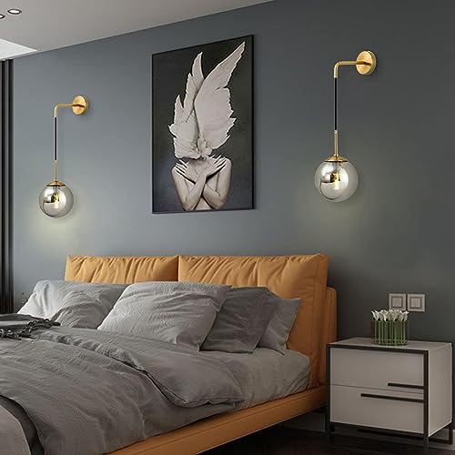 Image of Wall Lamp Chandelier Pendant Light, Home Decor for Bedroom, Living Room, Hallway, Cafe, Hotel, Restaurant (L Black Wall LAMP with LED Bulb Pack of 1)