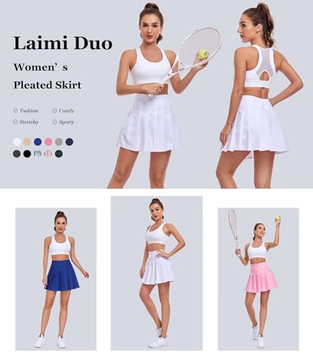 Women Pleated Skirt Tennis Golf Skorts with Lining Shorts Athletic Pleated Skirts for Women3